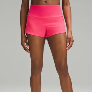 Lululemon hot pink speed up HR short